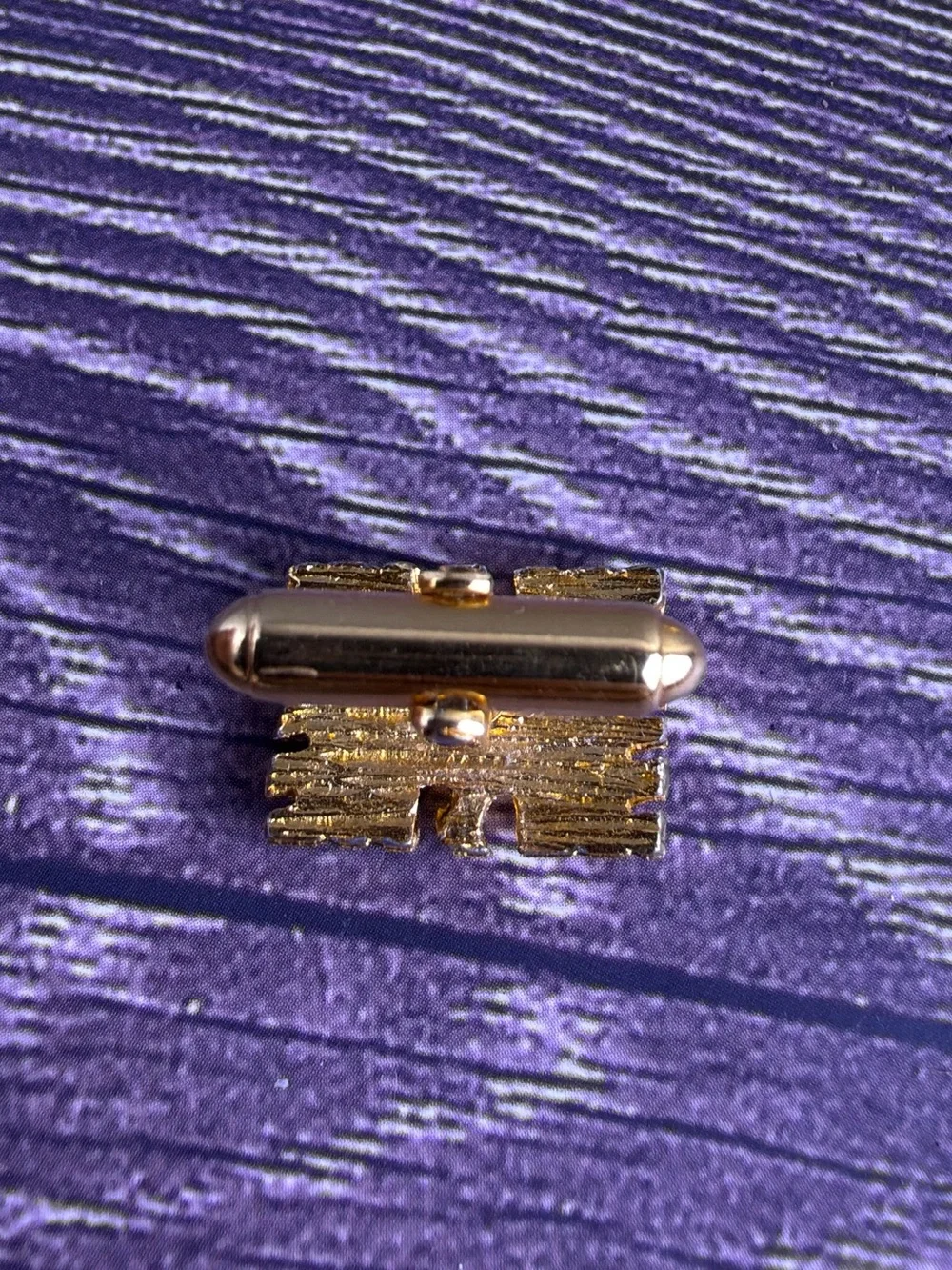 Vintage Christian Dior Gold Tone Nugget Brutalist Cufflinks